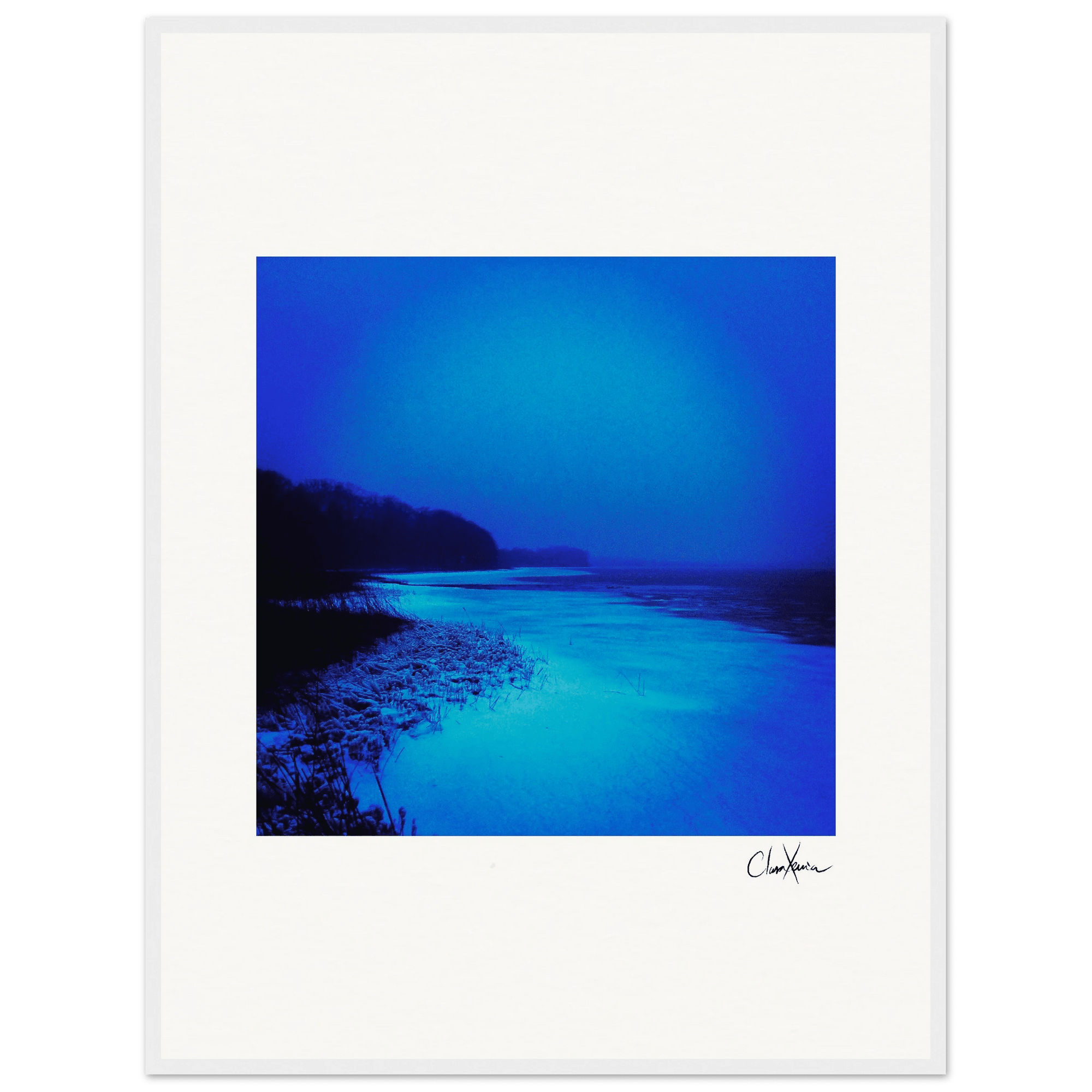 Nocturne Velvet Framed print 60x80 cm / 24x32″ White frame 10