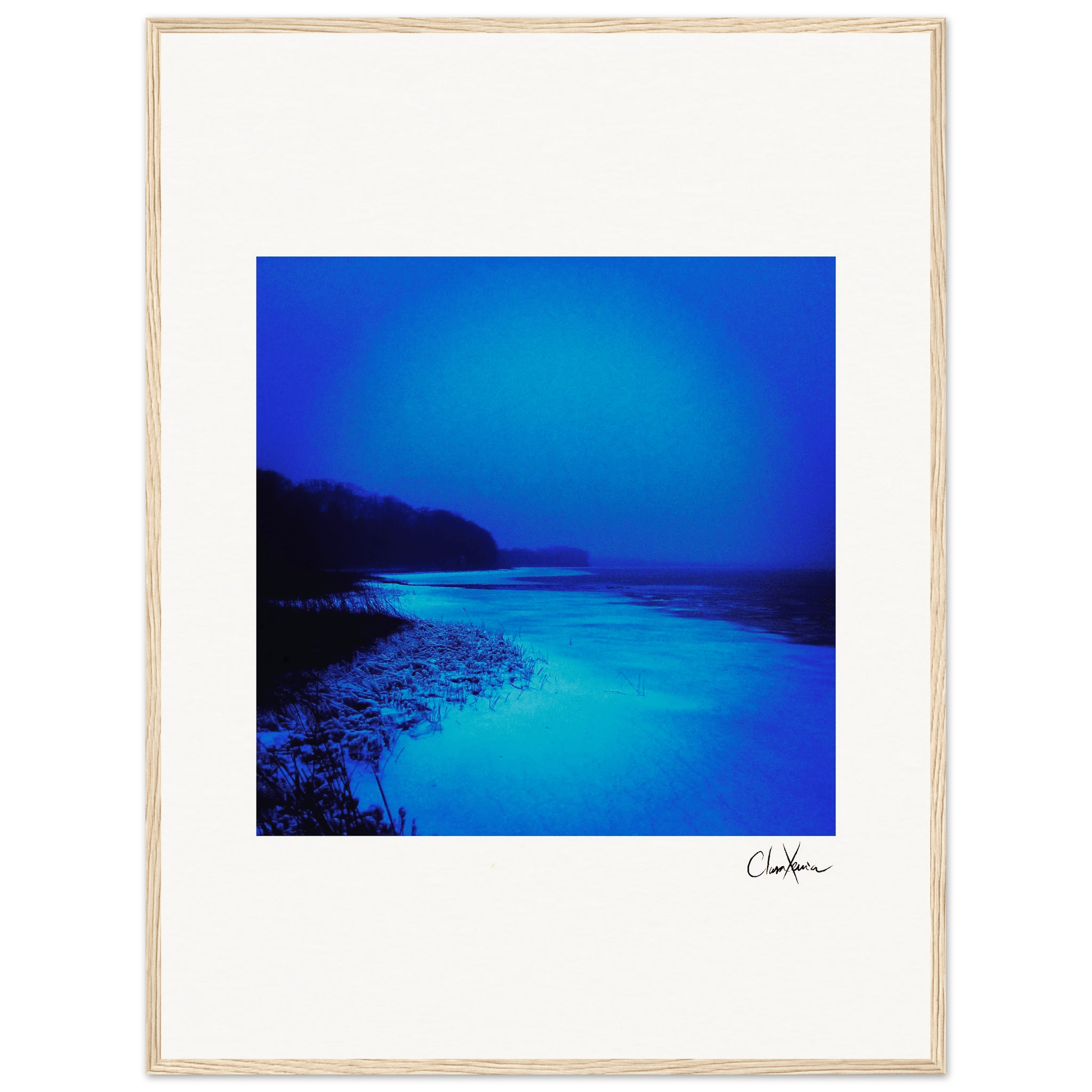 Nocturne Velvet Framed print 60x80 cm / 24x32″ Wood frame 24