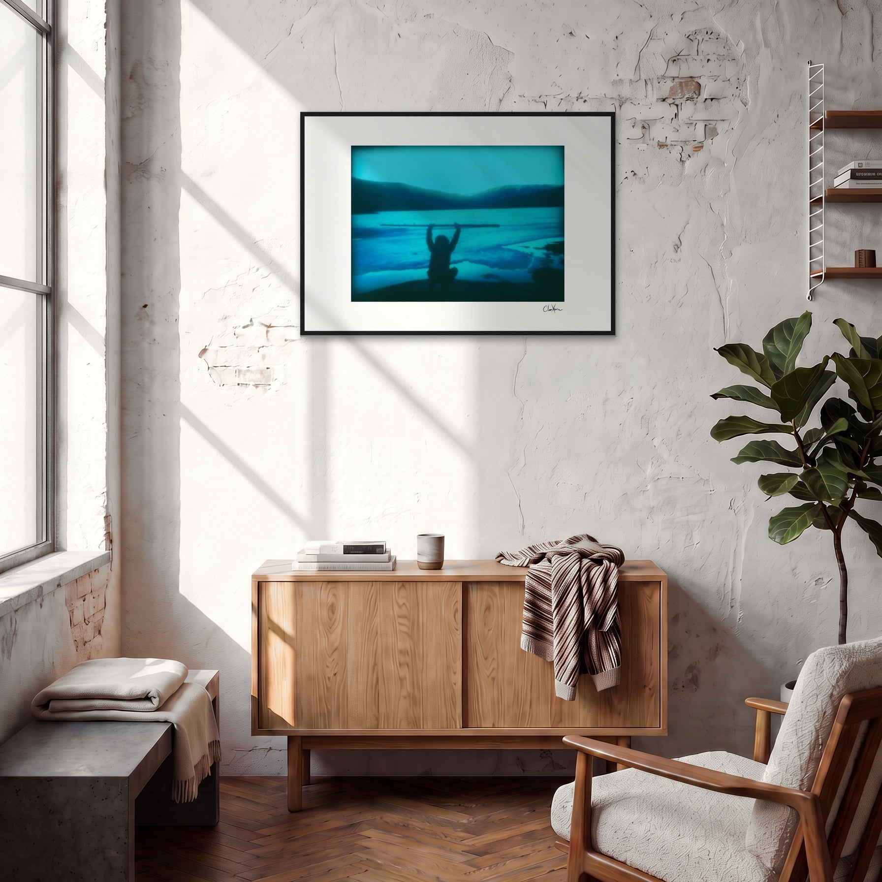 Northern Soul Framed print A1 (59.4 x 84.1  cm) Black frame in interior
