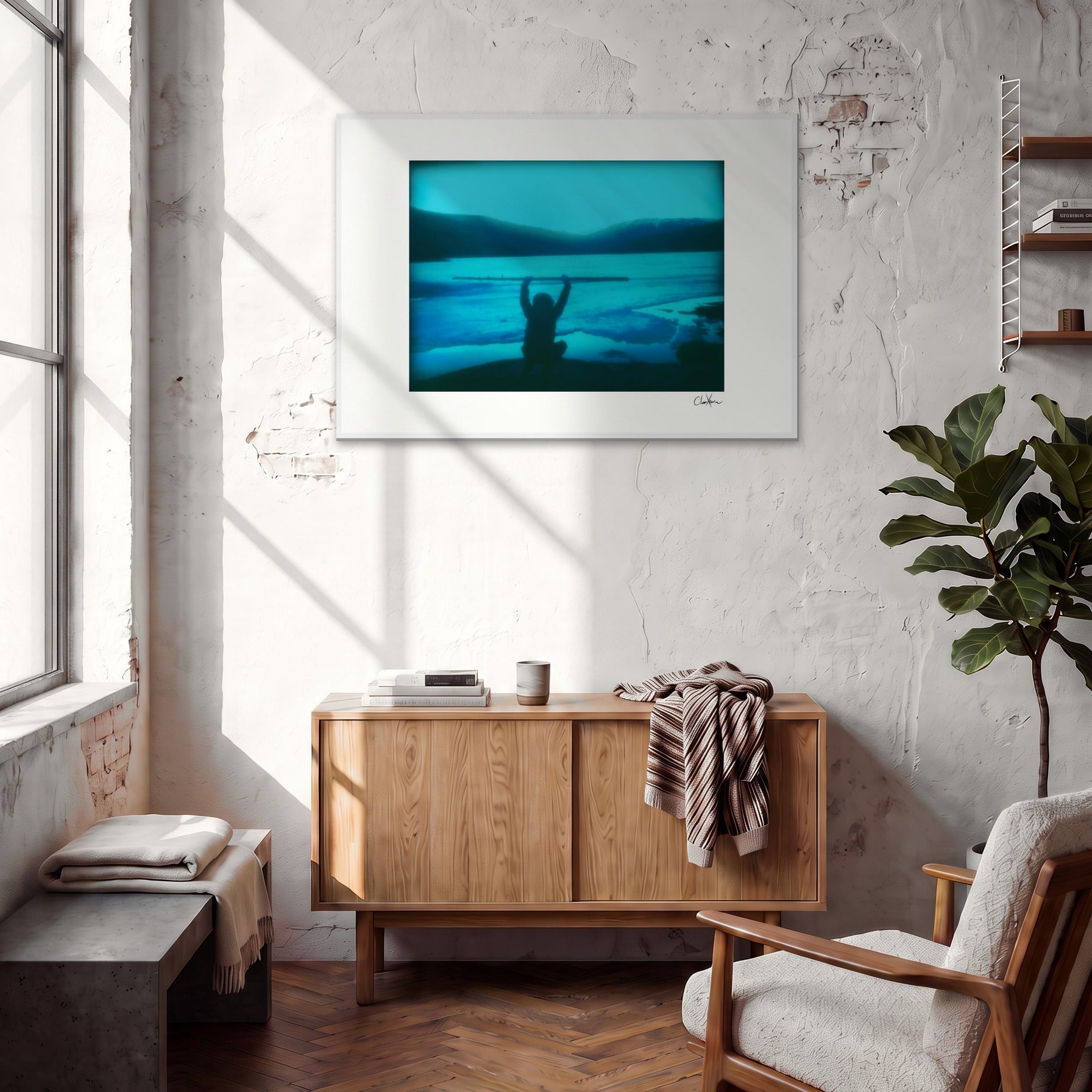 Northern Soul Framed print 70x100 cm / 28x40″ White frame in interior