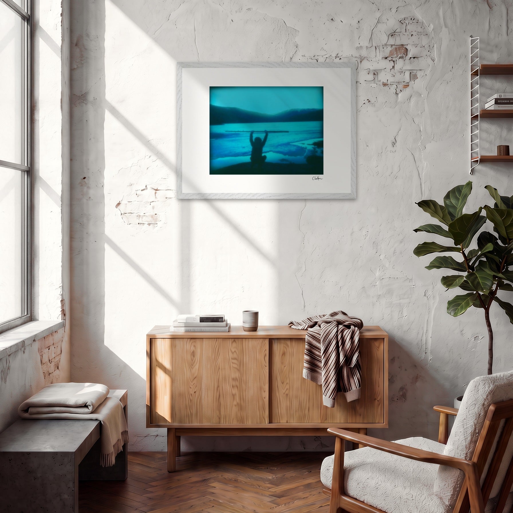 Northern Soul Framed print 60x80 cm / 24x32″ White frame in interior