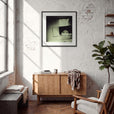 On the Road Framed print 70x70 cm / 28x28″ Black frame in interior