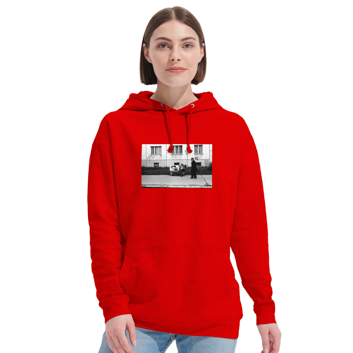 Oneness - "The Urban Matrix" Hoodie Bright Red 6