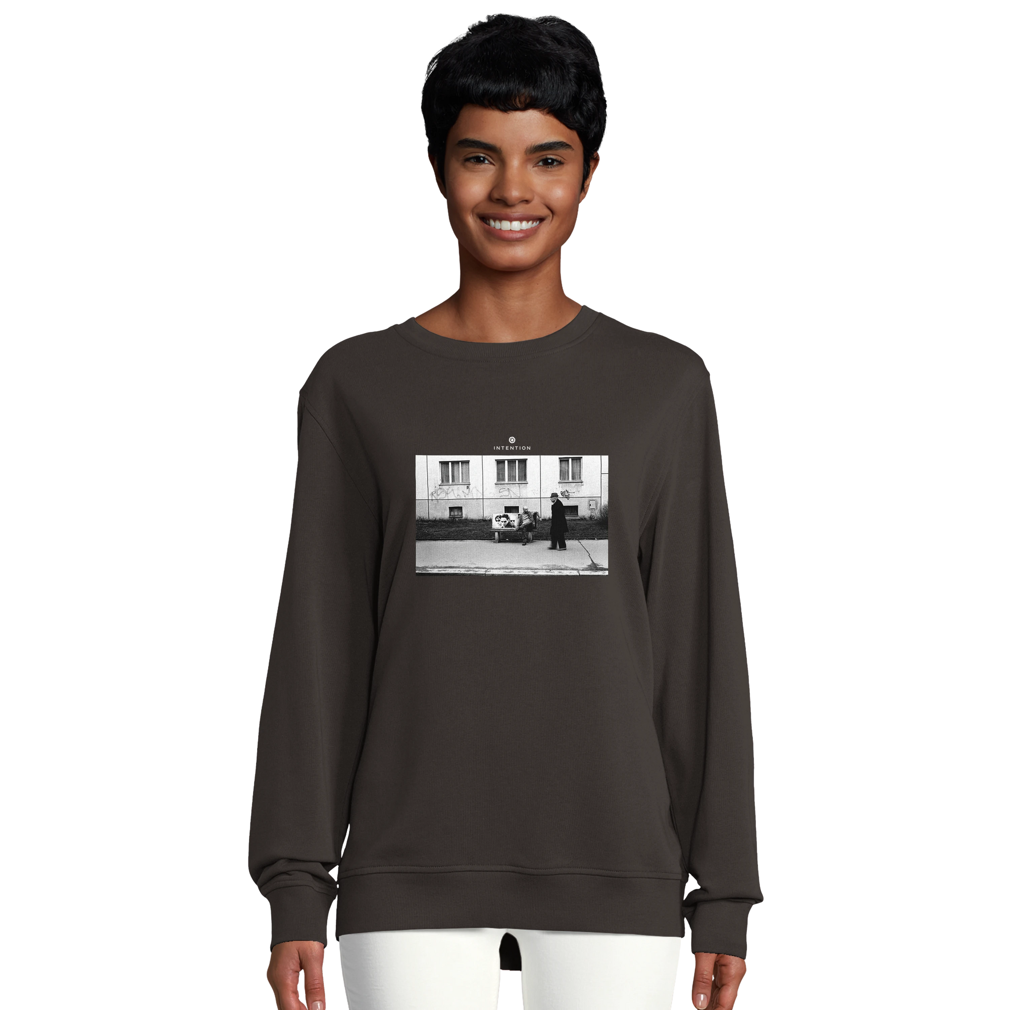 Oneness - "The Urban Matrix" Sweatshirt deep charcoal grey XS 5
