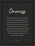 Oneness Word of Intention Framed print 13x18 cm / 5x7″ Black frame Carbon paper