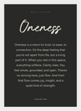 Oneness Word of Intention Framed print 21x29.7 cm / 8x12" White frame Carbon paper