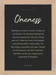Oneness Word of Intention Framed print 21x29.7 cm / 8x12" Wood frame Carbon paper