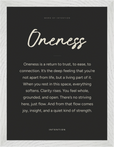 Oneness Word of Intention Framed print 30x40 cm / 12x16″ White frame Carbon paper