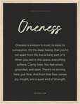 Oneness Word of Intention Framed print 30x40 cm / 12x16″ Wood frame Carbon paper