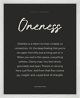 Oneness Word of Intention Framed print 40x50 cm / 16x20″ White frame Carbon paper