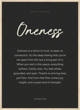 Oneness Word of Intention Framed print 50x70 cm / 20x28″ Wood frame Carbon paper