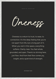 Oneness Word of Intention Framed print 70x100 cm / 28x40″ White frame Carbon paper