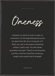 Oneness Word of Intention Framed print A1 (59.4 x 84.1  cm) Black frame Carbon paper