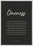 Oneness Word of Intention Framed print A1 (59.4 x 84.1  cm) White frame Carbon paper