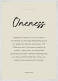 Oneness Word of Intention Framed print A1 (59.4 x 84.1  cm) White frame Linen paper