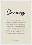 Oneness Word of Intention Framed print A1 (59.4 x 84.1  cm) White frame Linen paper