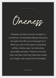 Oneness Word of Intention Framed print A3 (29.7 x 42  cm) White frame Carbon paper