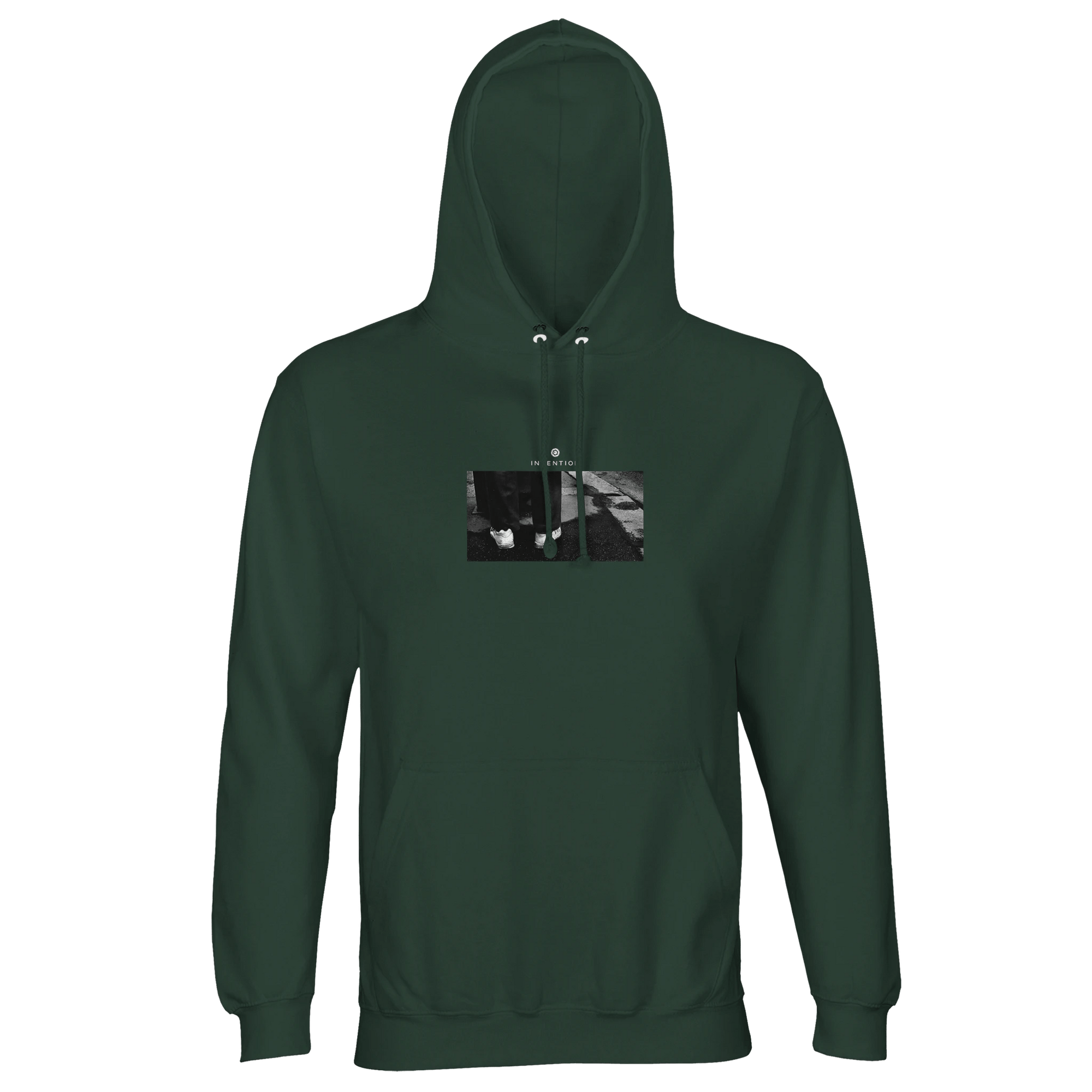 Patience - "This is Where He Stood" Hoodie Bottle Green XS 39