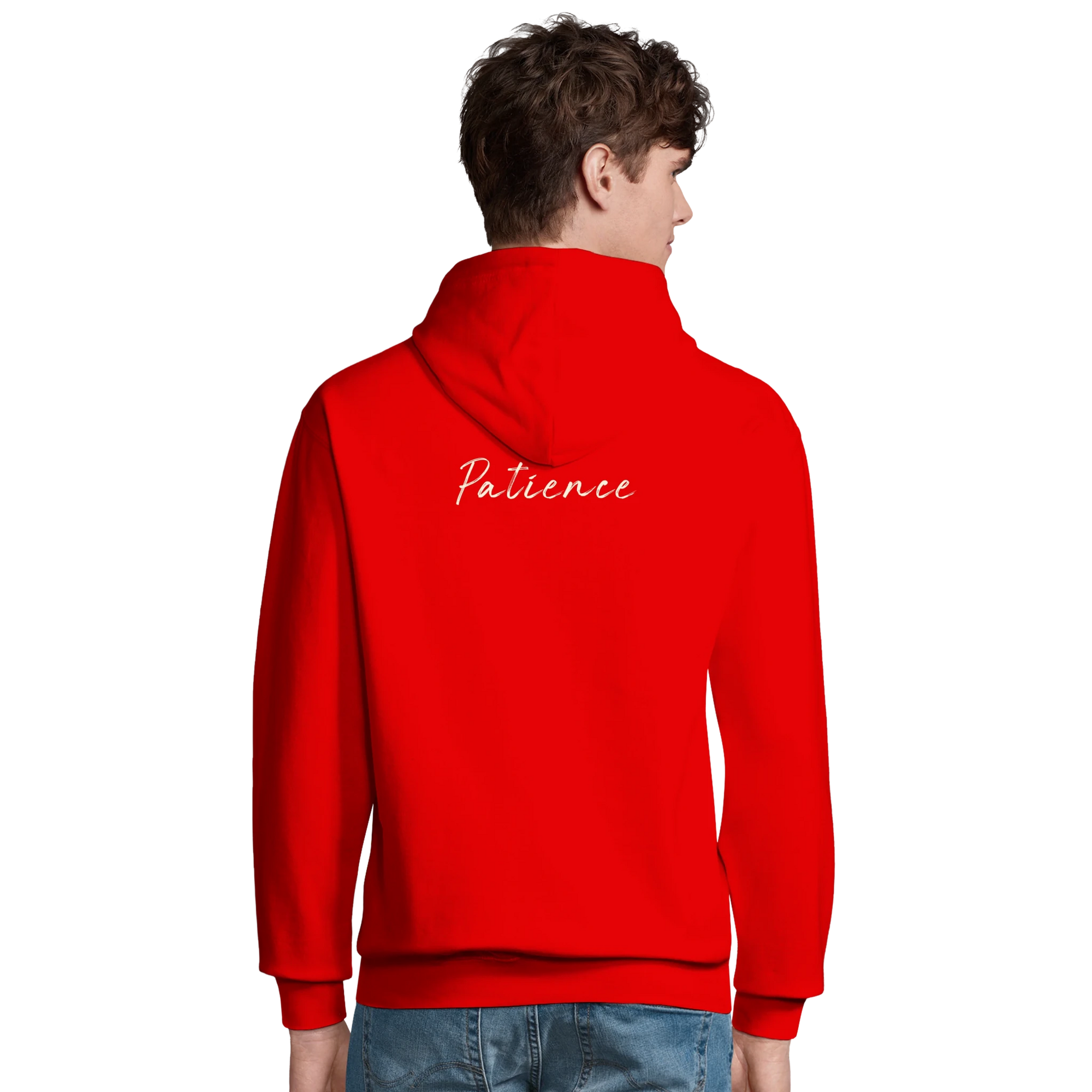 Patience - "This is Where He Stood" Hoodie Bright Red XS 52