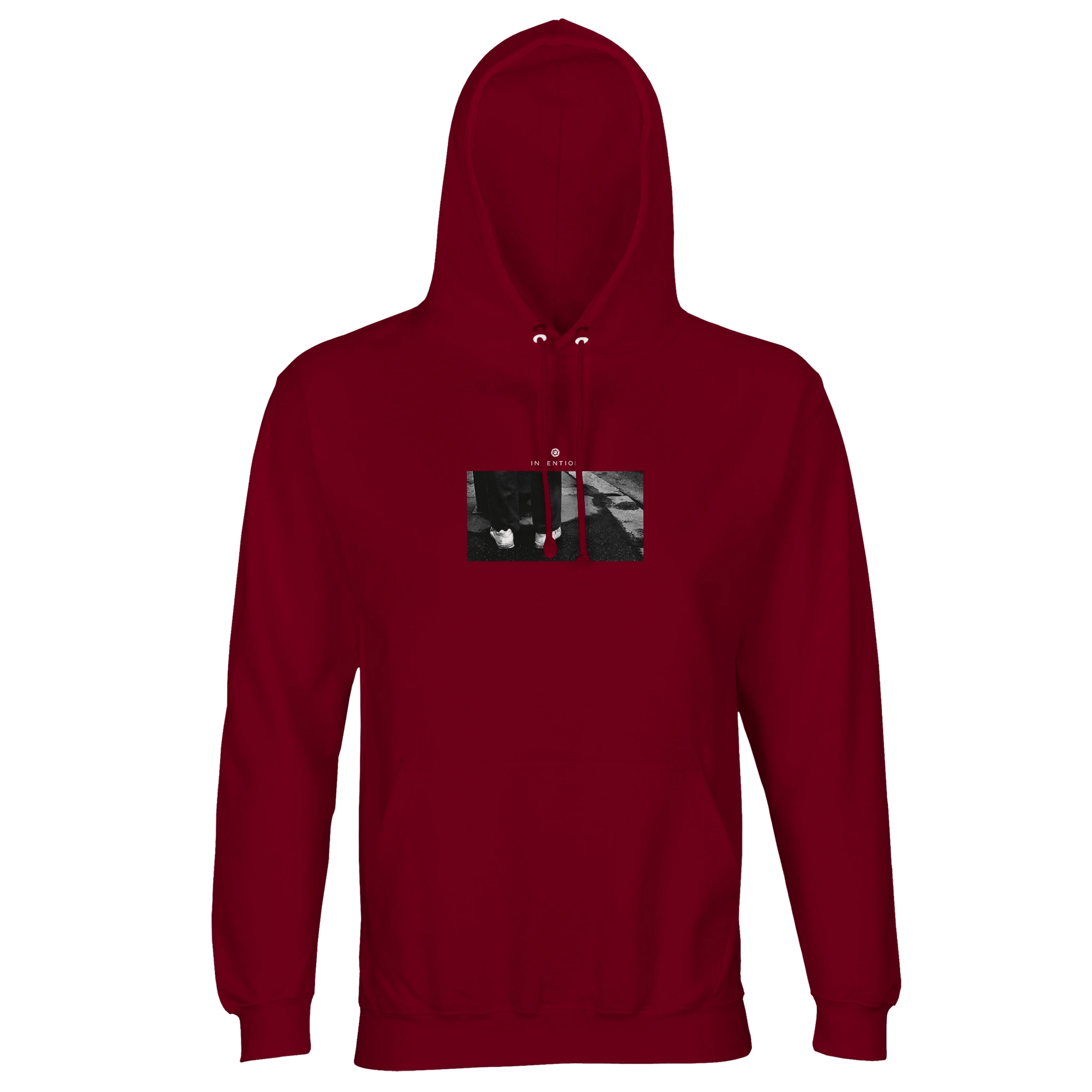 Patience - "This is Where He Stood" Hoodie Burgundy XS 14
