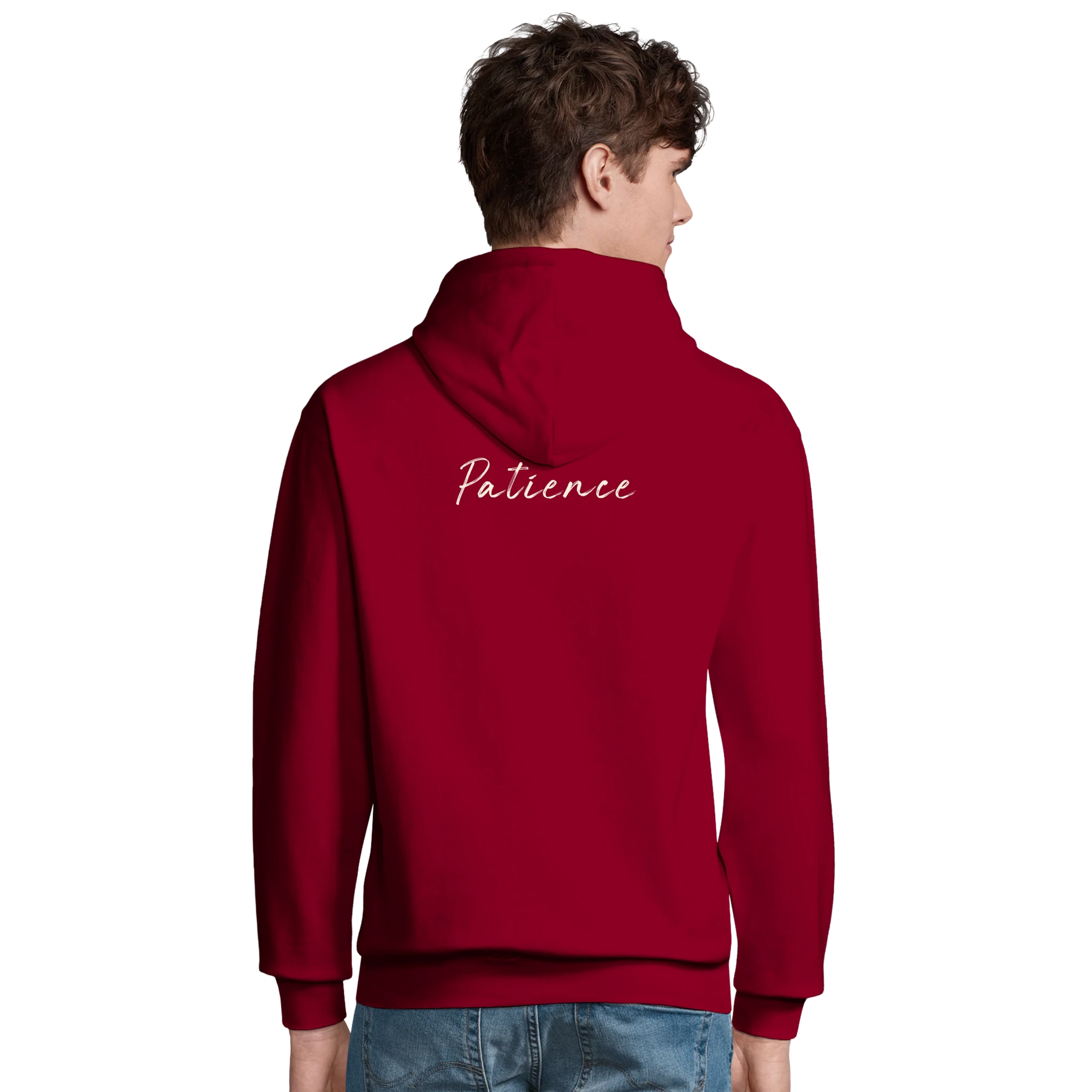 Patience - "This is Where He Stood" Hoodie Burgundy XS 17