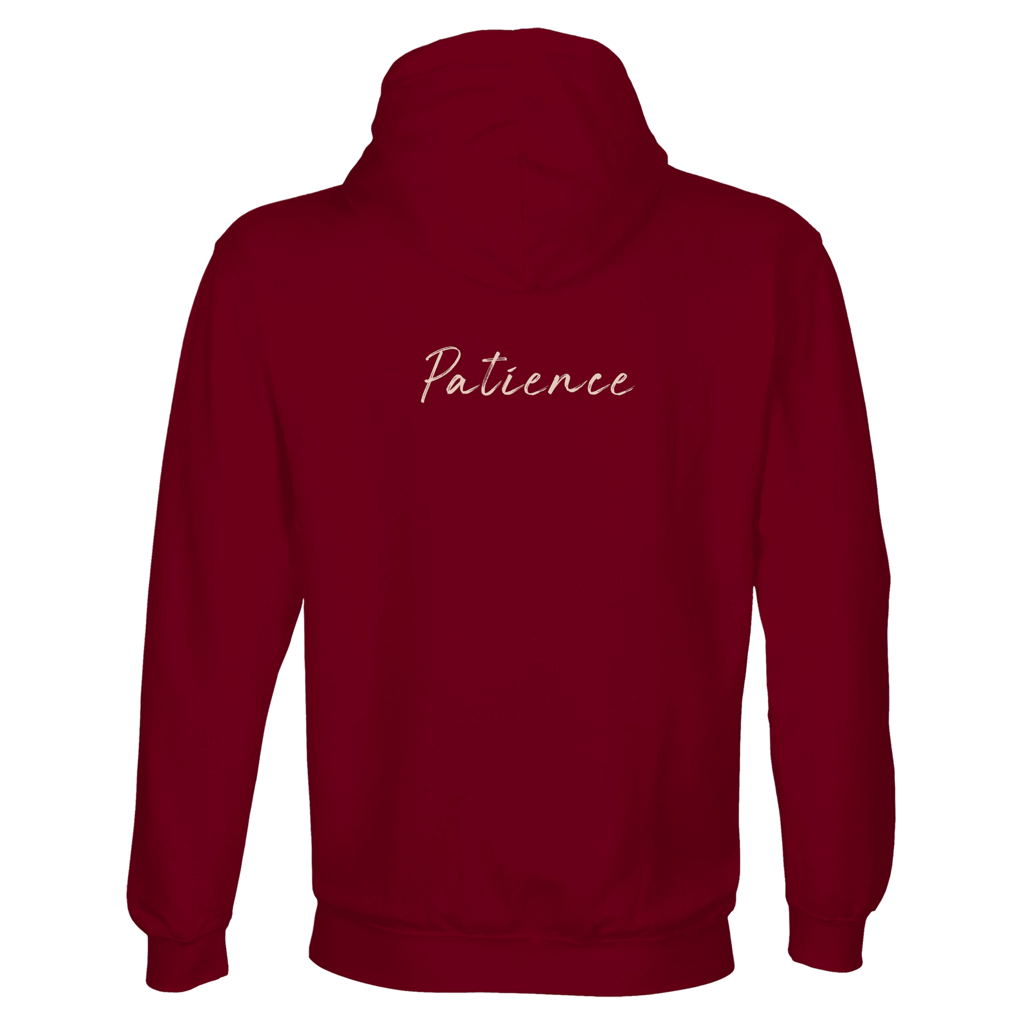 Patience  Hoodie  "This is Where He Stood"Burgundy 2