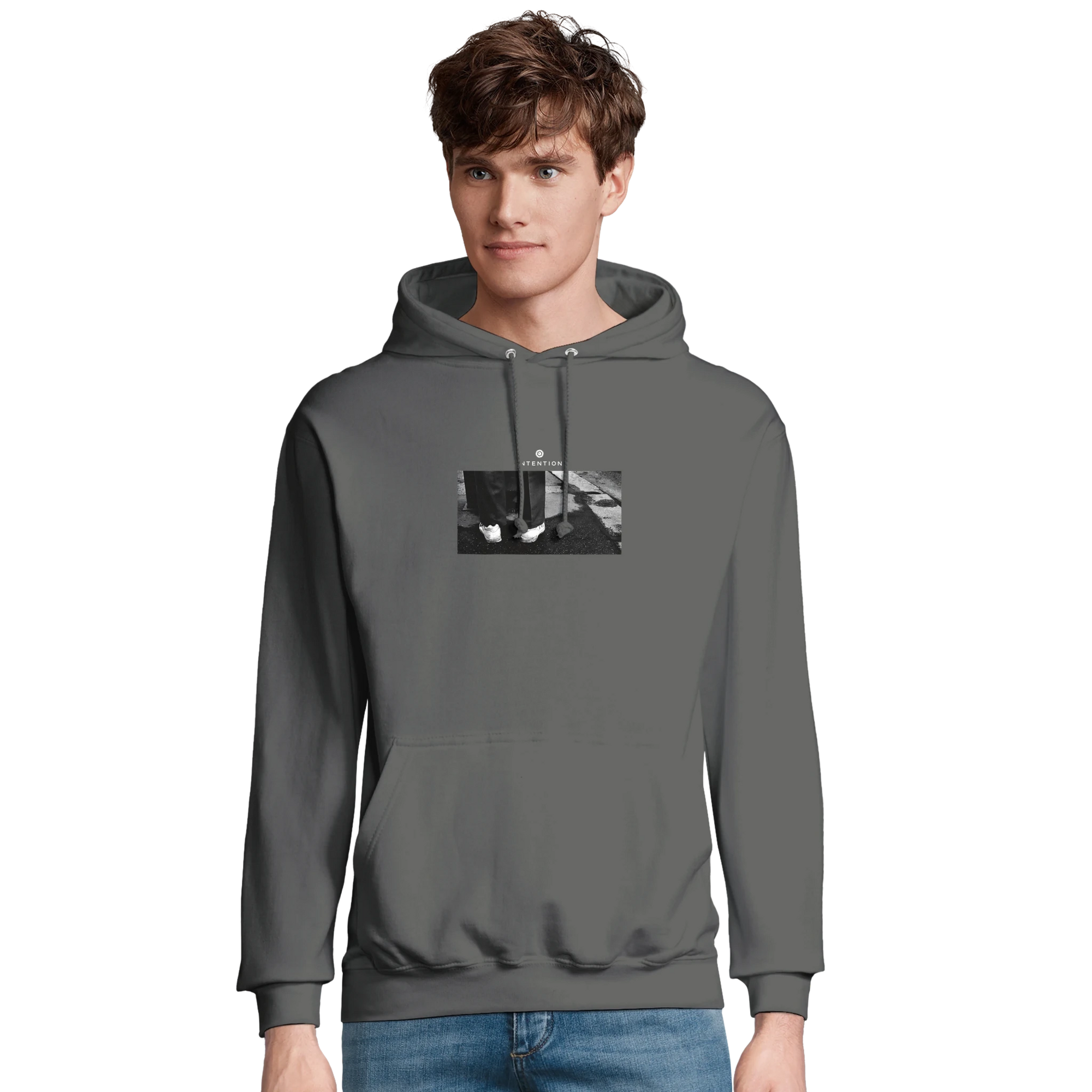 Patience - "This is Where He Stood" Hoodie charcoal melange XS 31