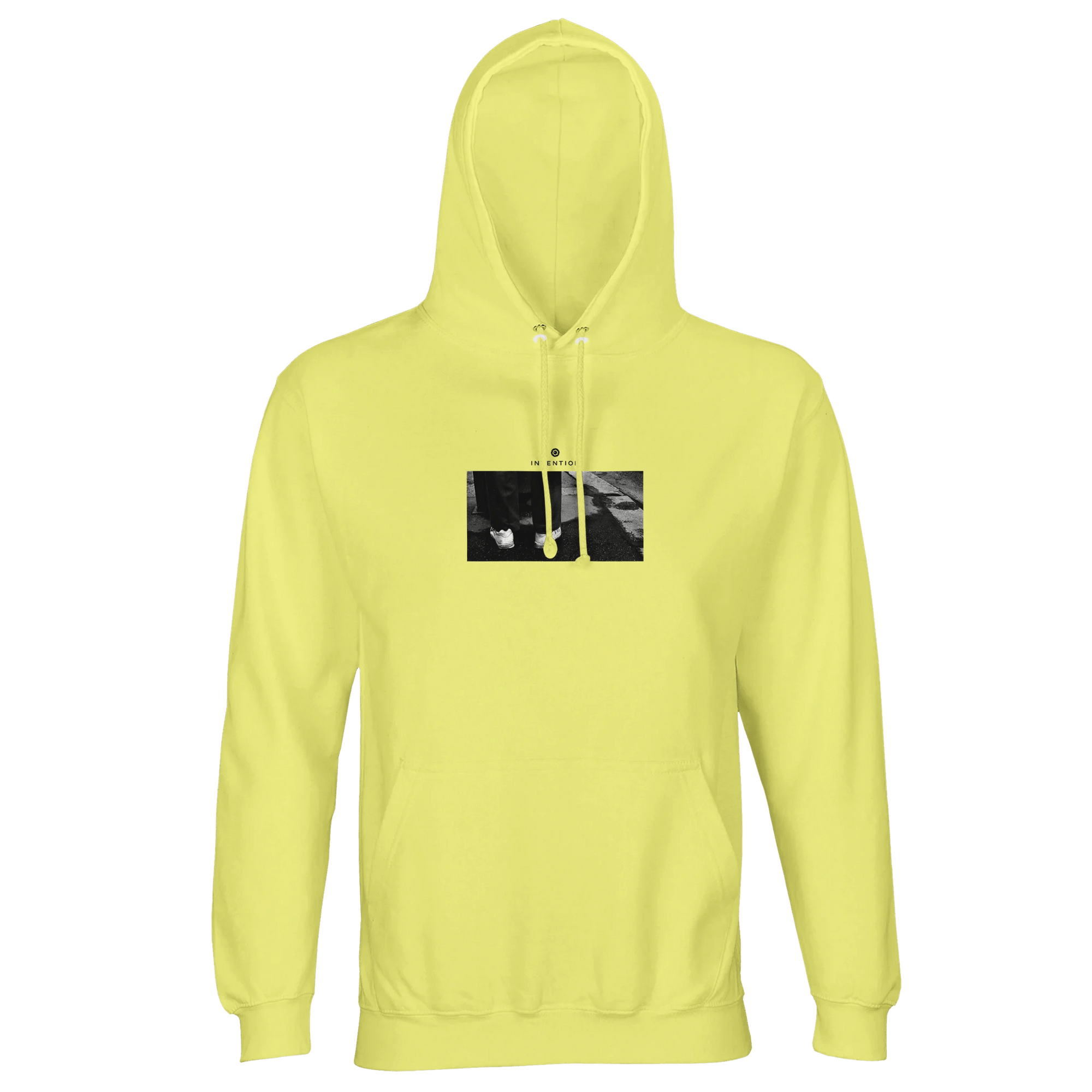 Patience - "This is Where He Stood" Hoodie Light Yellow XS 24