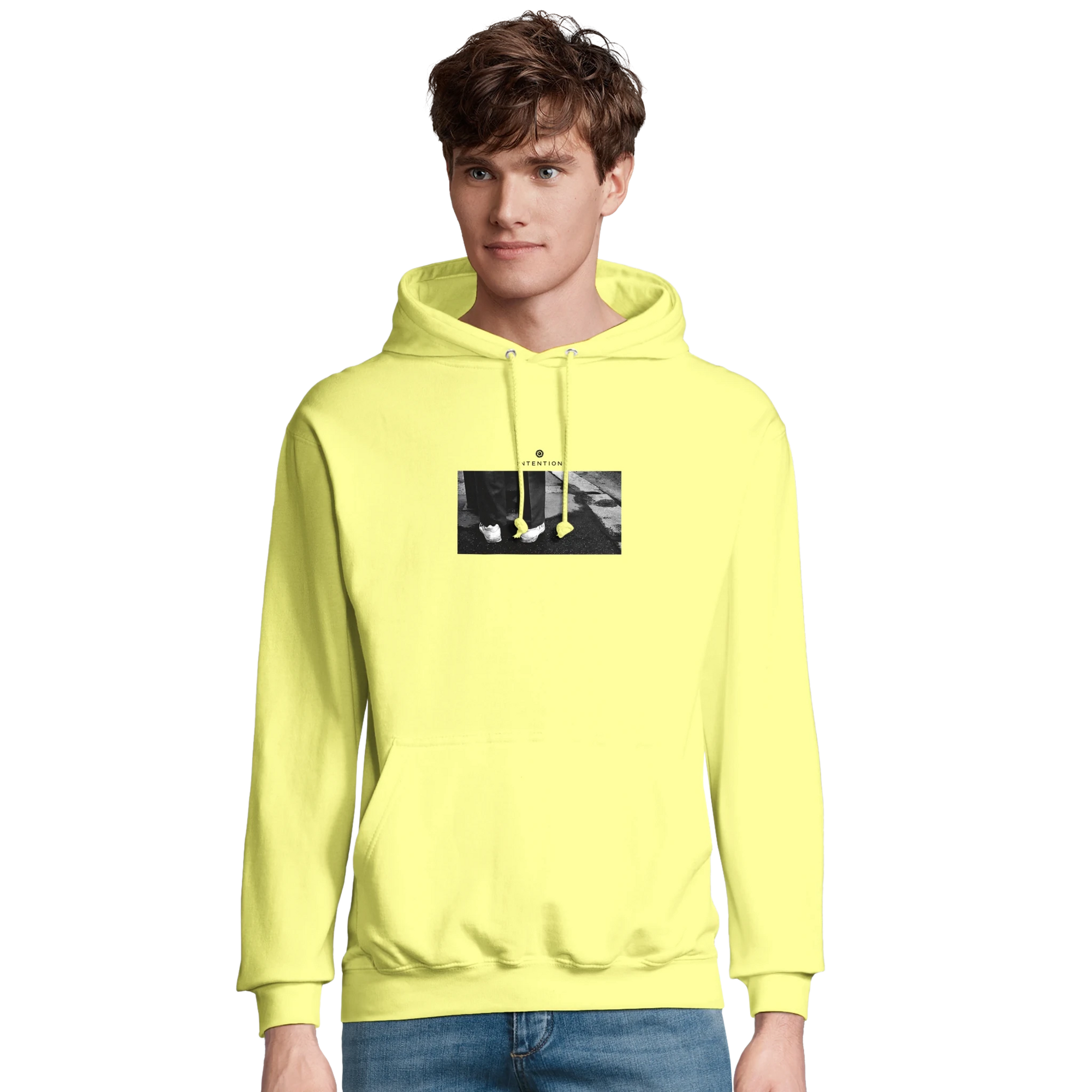 Patience - "This is Where He Stood" Hoodie Light Yellow XS 26