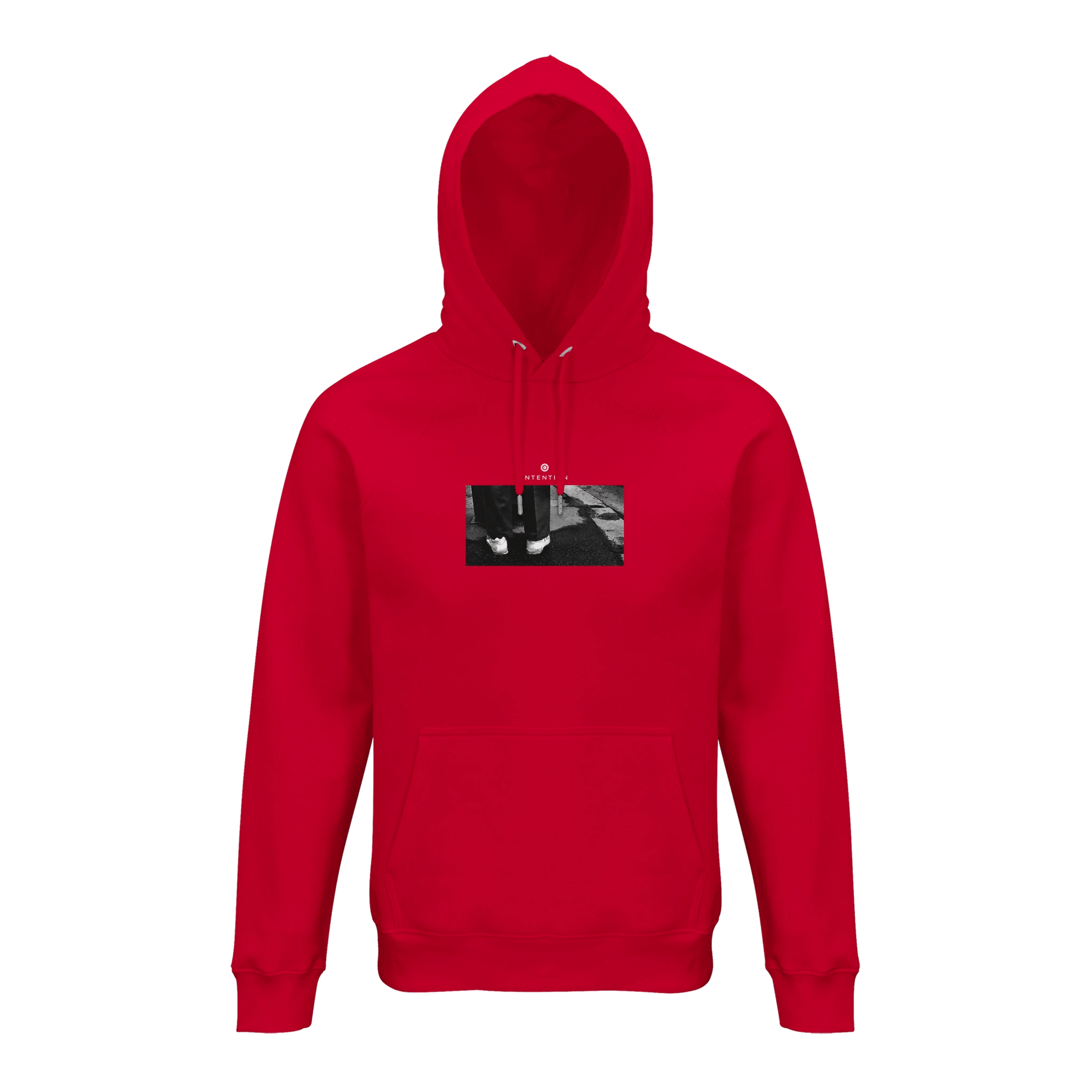 Patience - "This is Where He Stood" Hoodie Red XS 24