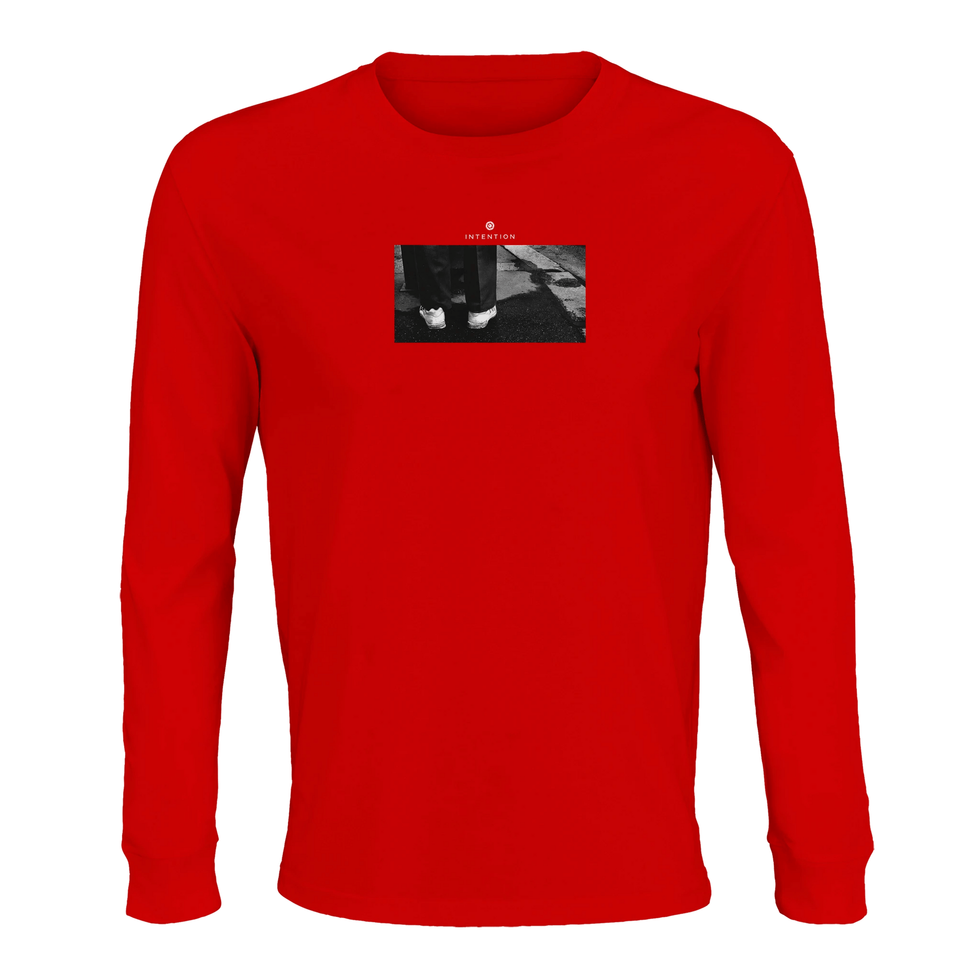 Patience - "This is Where He Stood" Long sleeve Bright Red XS 7