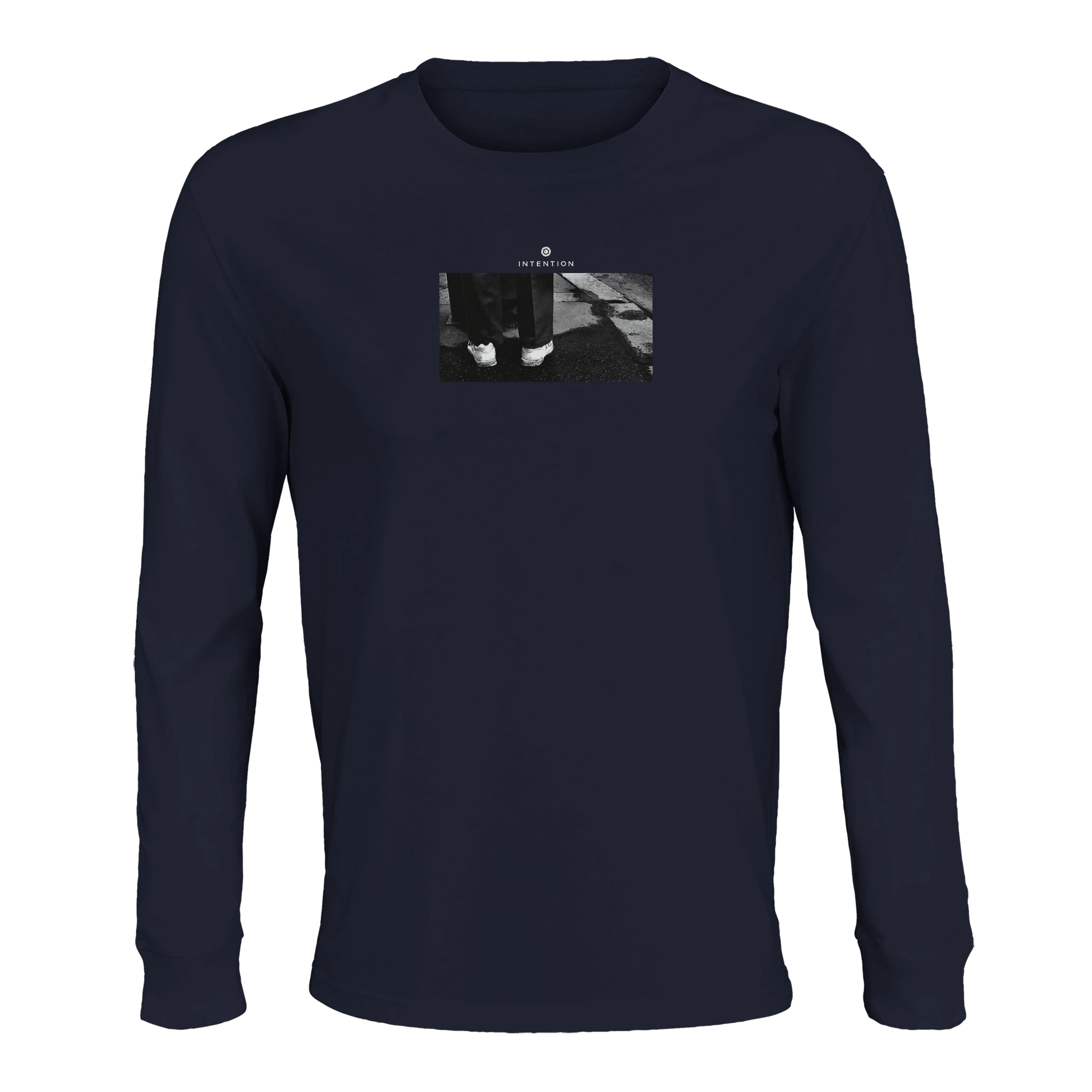 Patience - "This is Where He Stood" Long sleeve French Navy XS 3