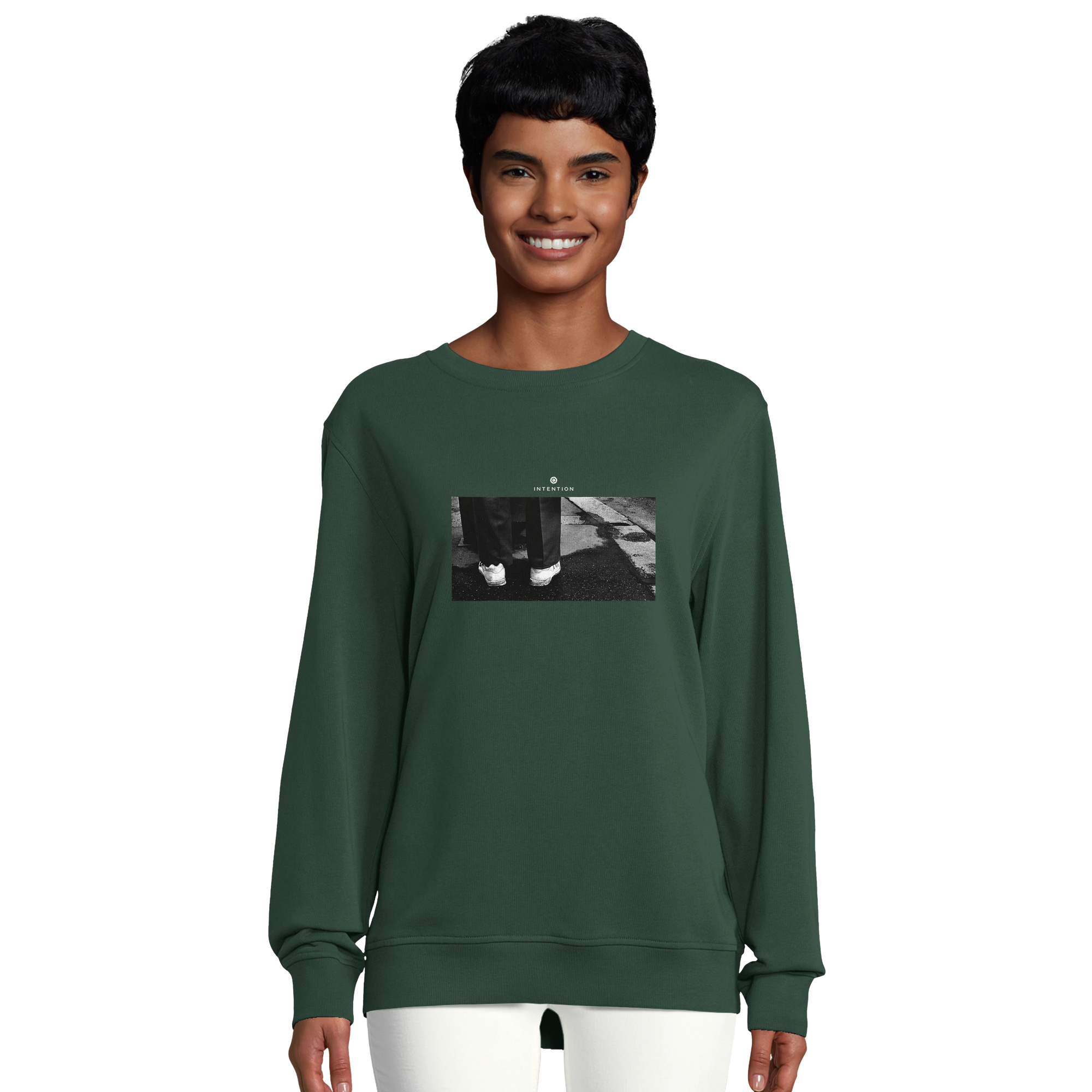 Patience - "This is Where He Stood" Sweatshirt Bottle Green 5