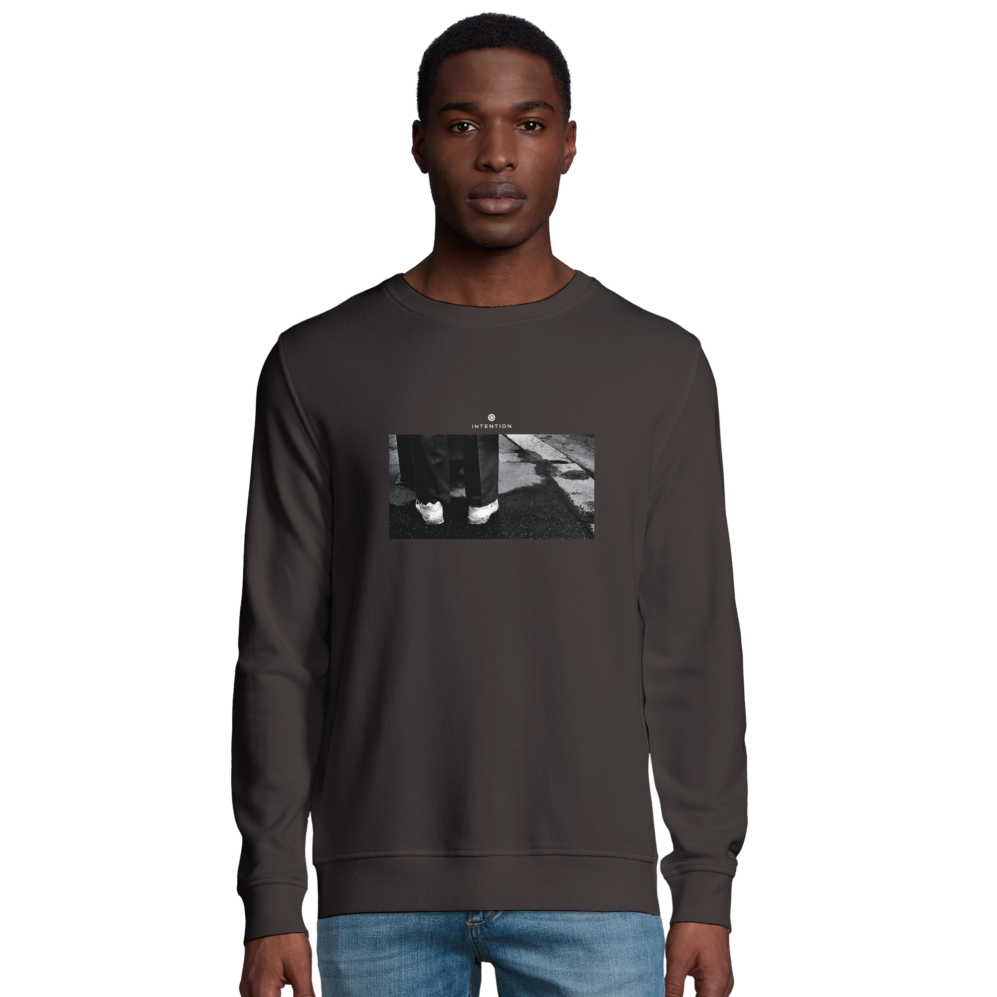 Patience - "This is Where He Stood" Sweatshirt deep charcoal grey 3