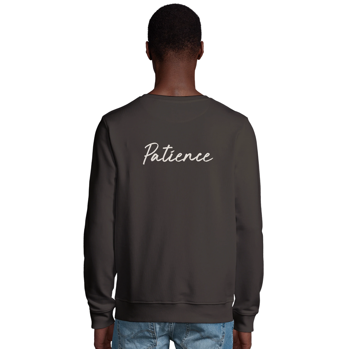 Patience - "This is Where He Stood" Sweatshirt deep charcoal grey 4