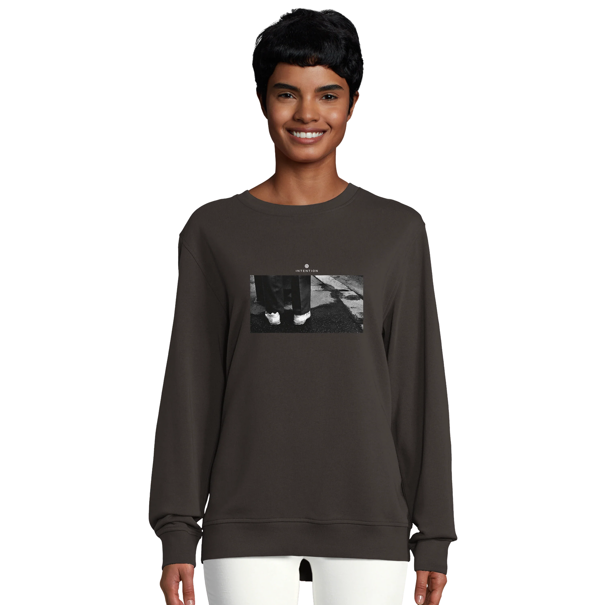 Patience - "This is Where He Stood" Sweatshirt deep charcoal grey 5