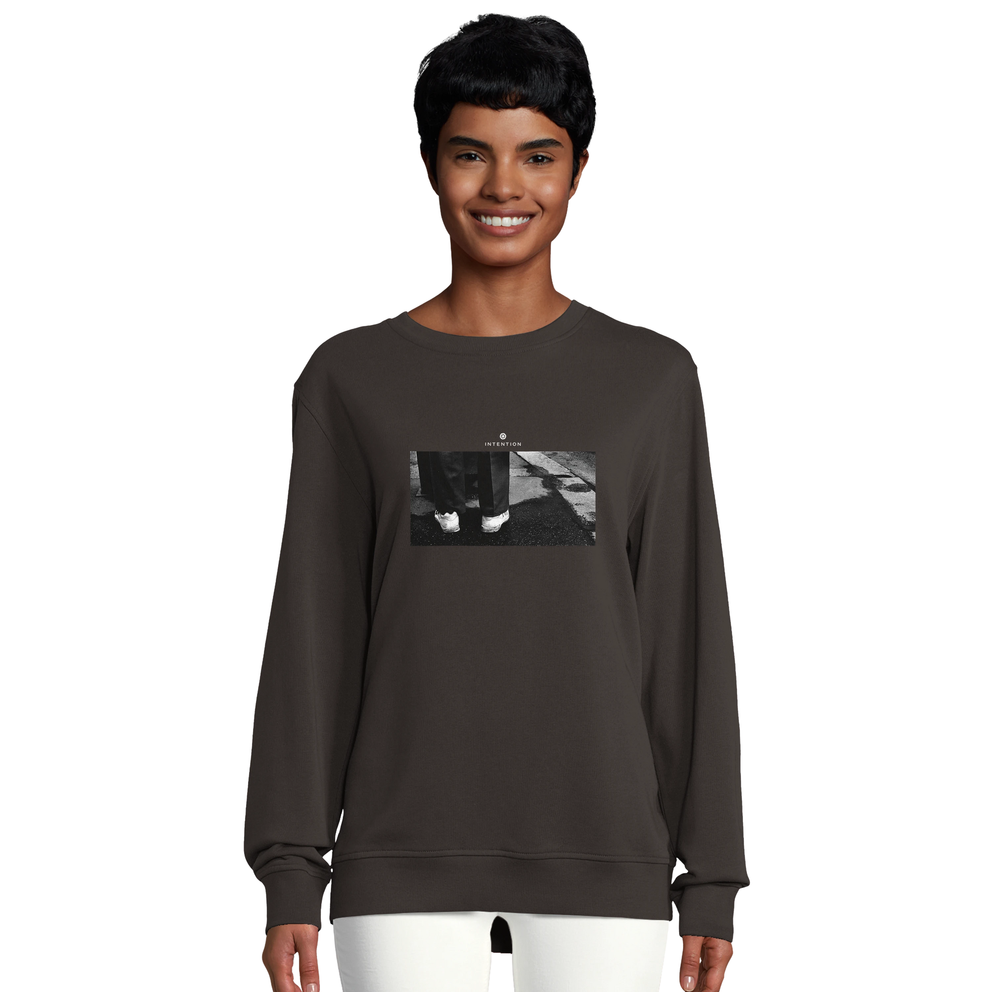 Patience - "This is Where He Stood" Sweatshirt deep charcoal grey 5