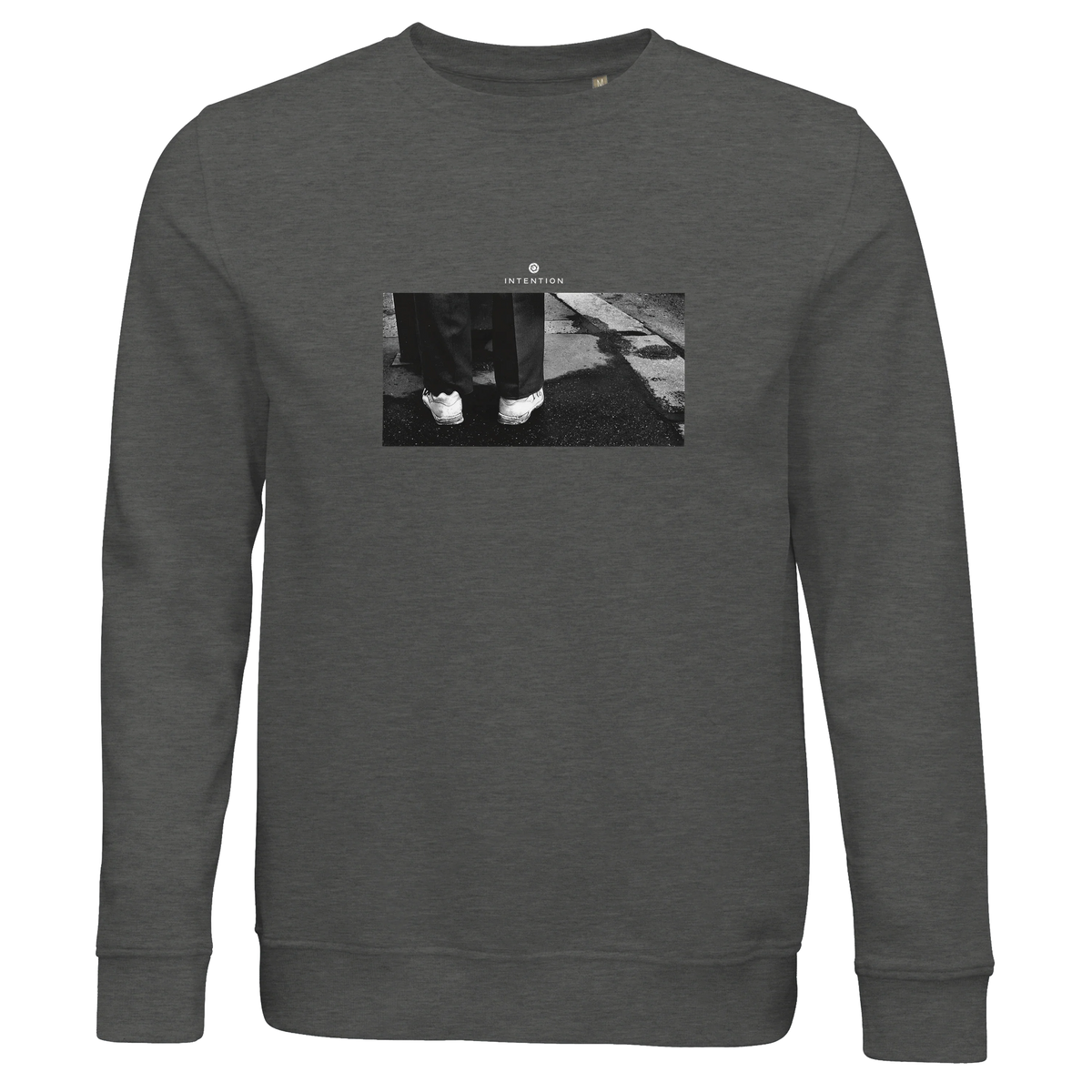 Patience - "This is Where He Stood" Sweatshirt Grey Melange 1