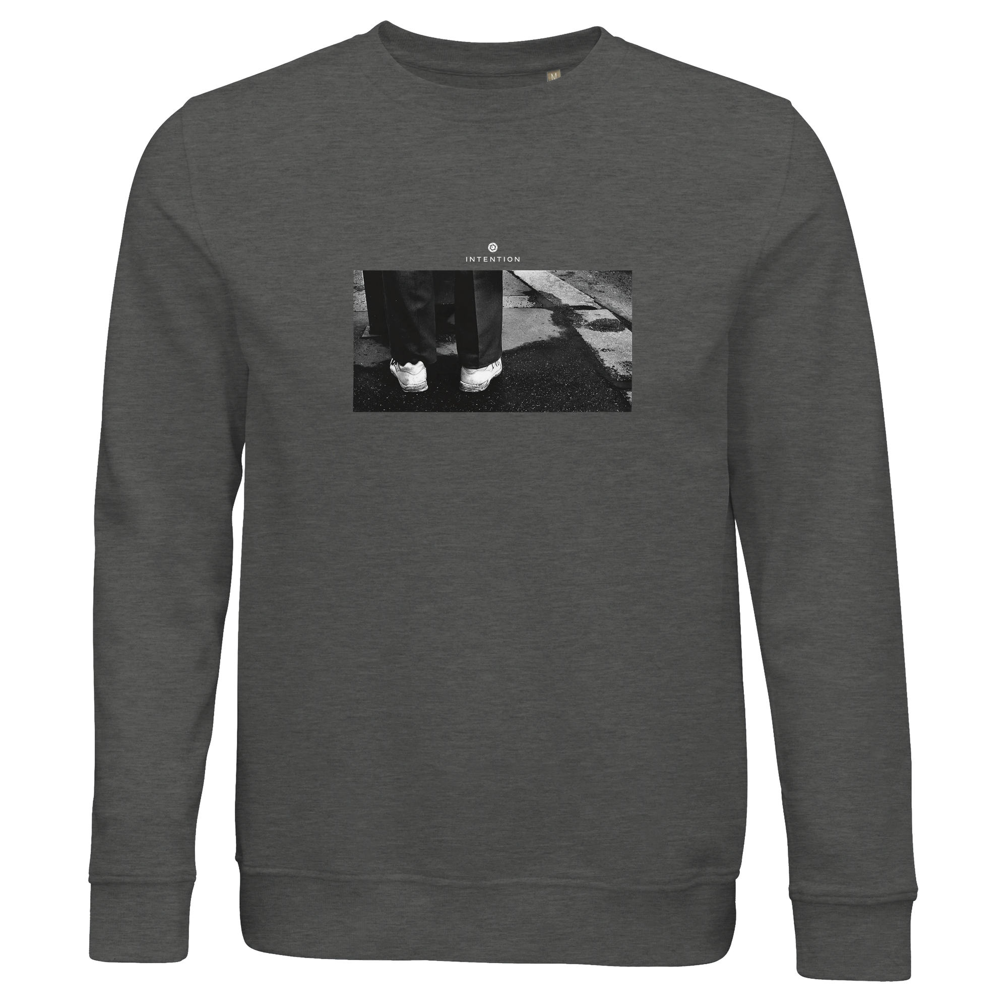Patience - "This is Where He Stood" Sweatshirt Grey Melange 1