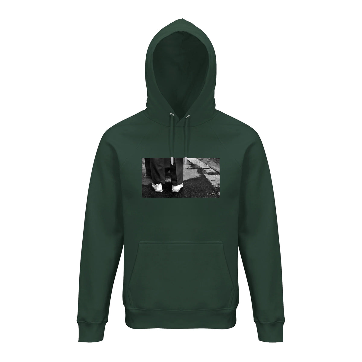 Patience - "This is Where He Stood" Hoodie Bottle Green 1