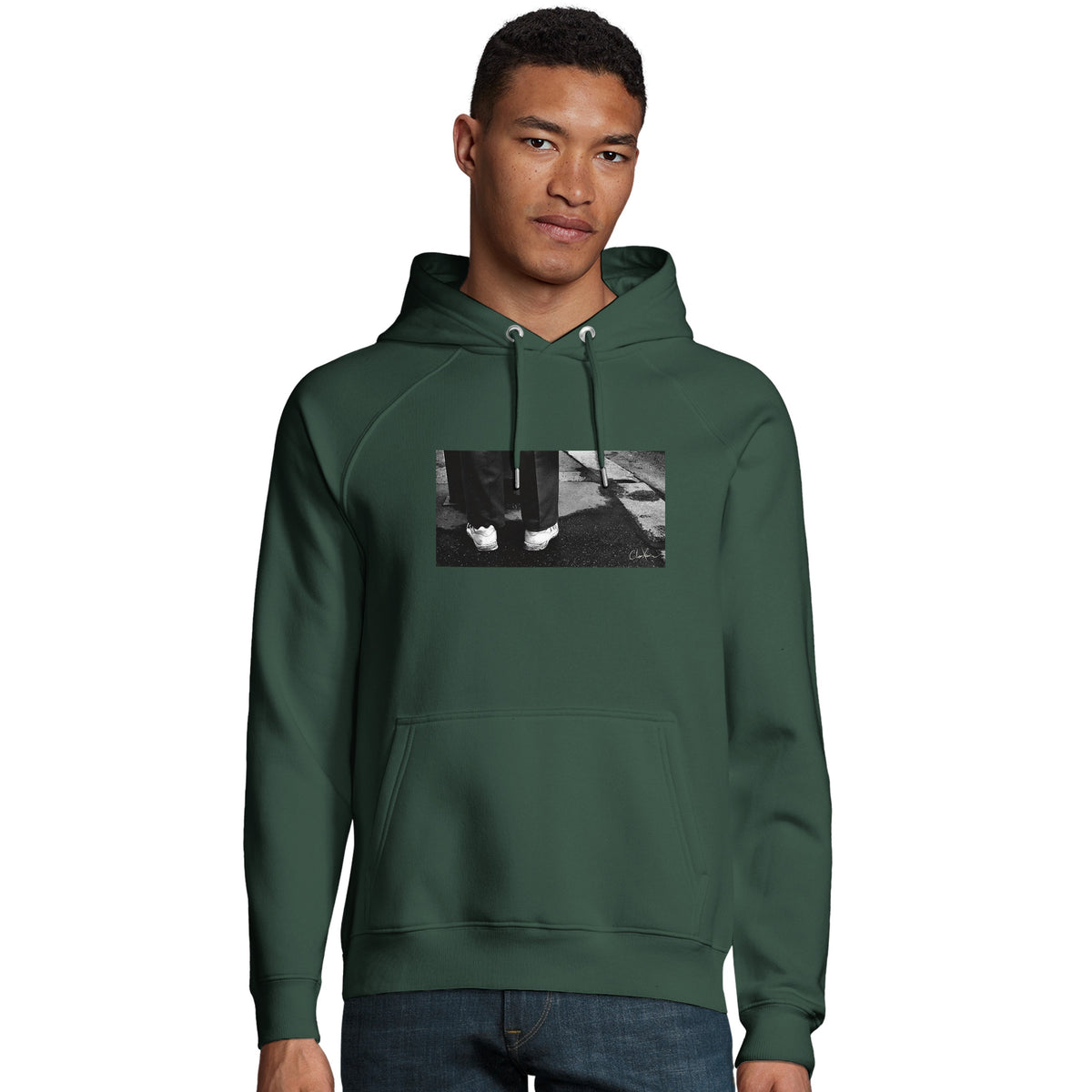 Patience - "This is Where He Stood" Hoodie Bottle Green 3