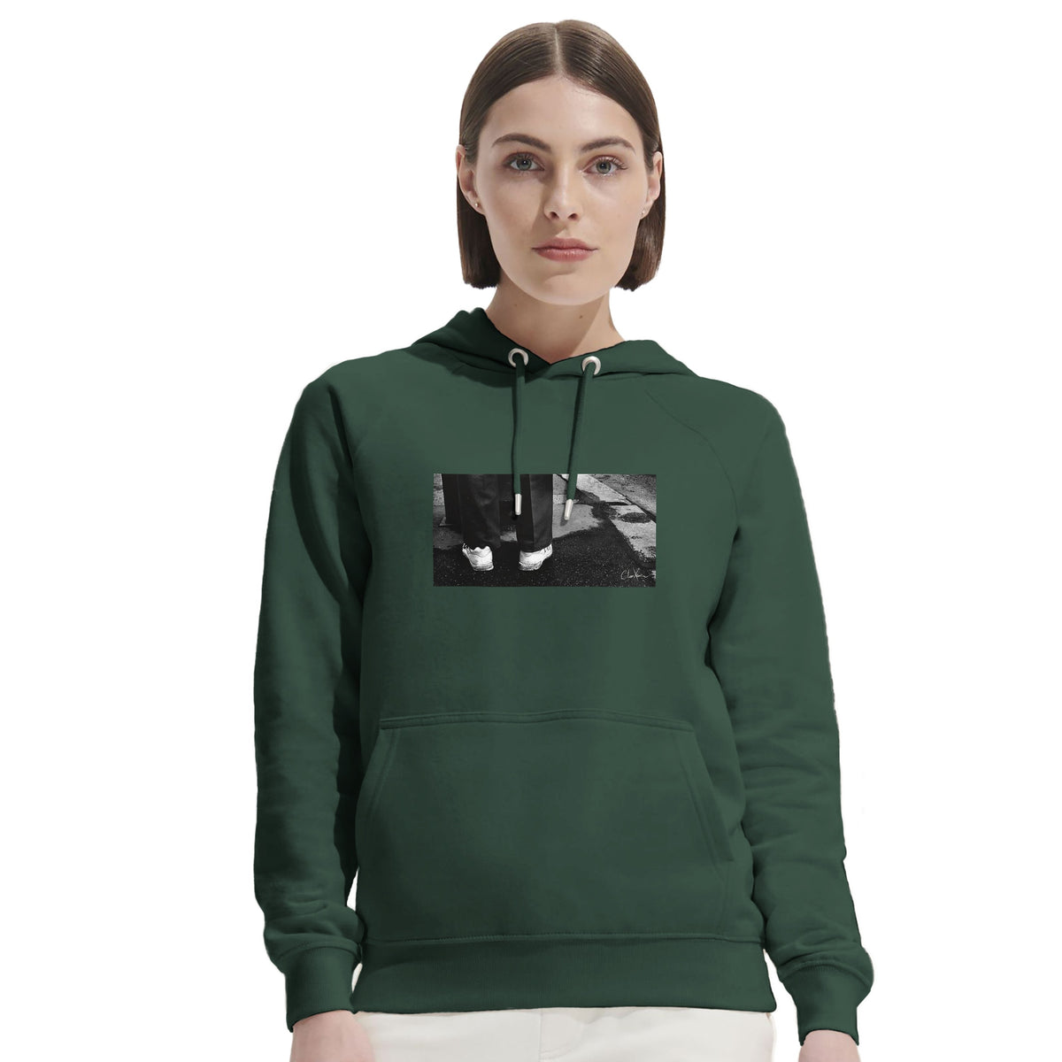 Patience - "This is Where He Stood" Hoodie Bottle Green 5