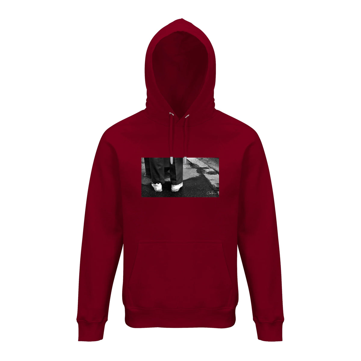 Patience - "This is Where He Stood" Hoodie Burgundy 1