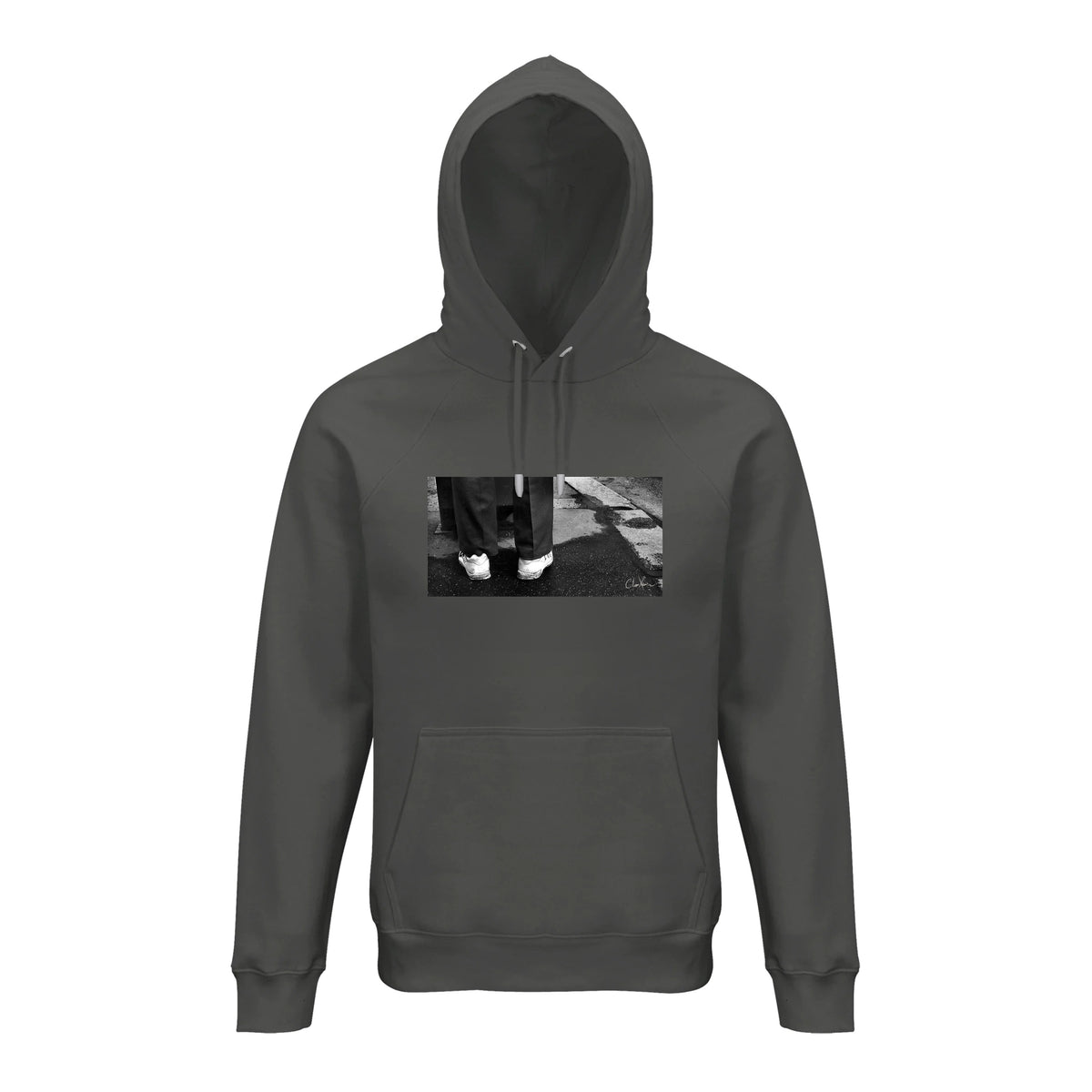 Patience - "This is Where He Stood" Hoodie charcoal melange 1