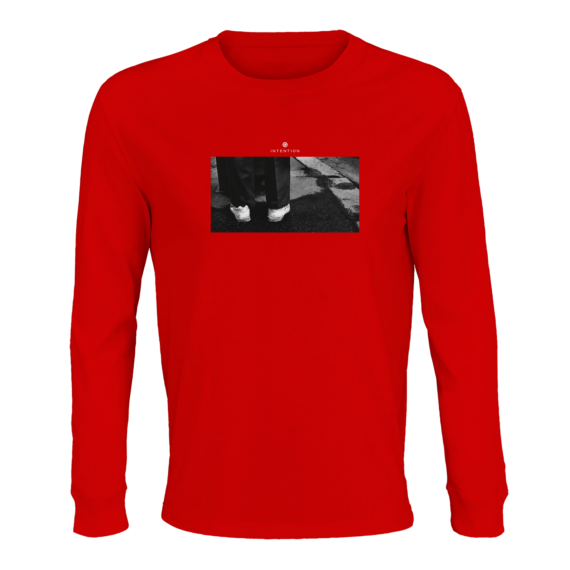 Patience - "This is Where He Stood" Long sleeve Bright Red 1