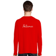 Patience - "This is Where He Stood" Long sleeve Bright Red 4