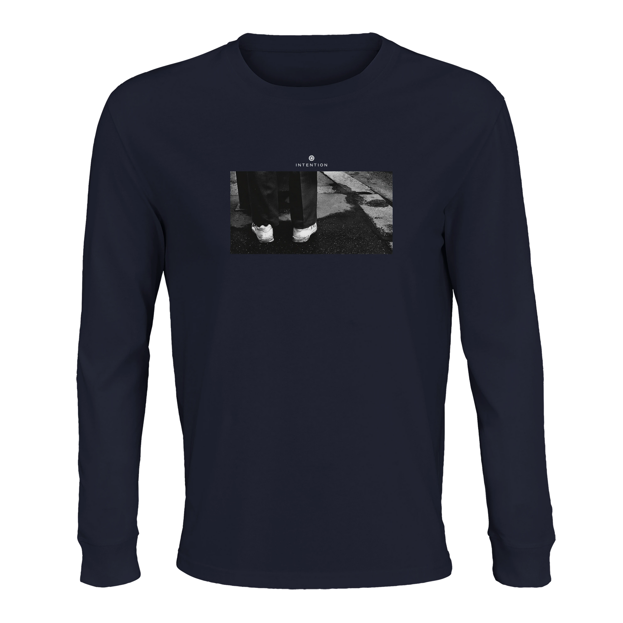 Patience - "This is Where He Stood" Long sleeve French Navy 1