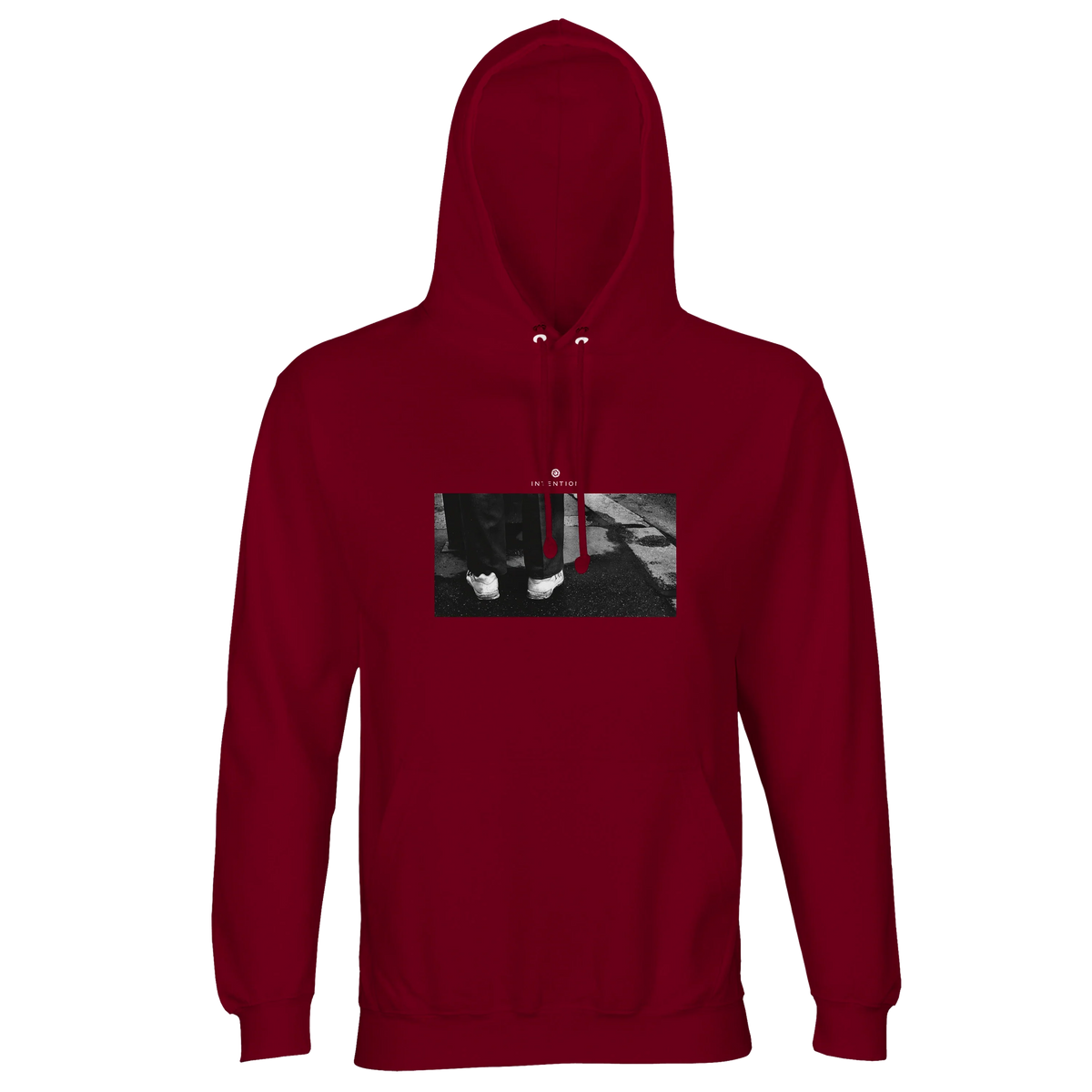Patience - "This is Where He Stood" Hoodie Burgundy 3