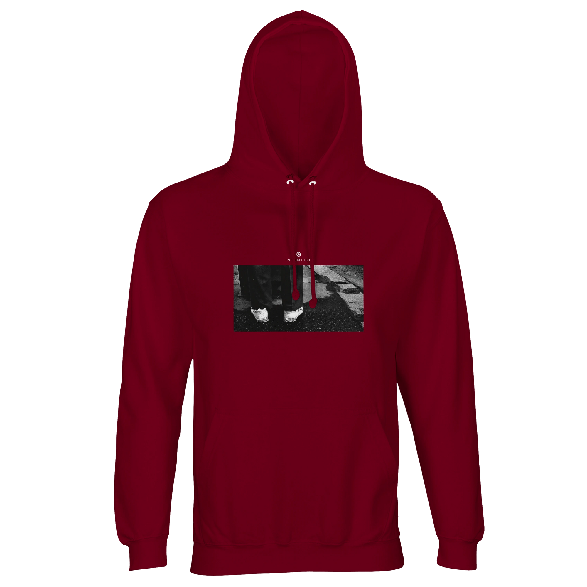 Patience - "This is Where He Stood" Hoodie Burgundy 3