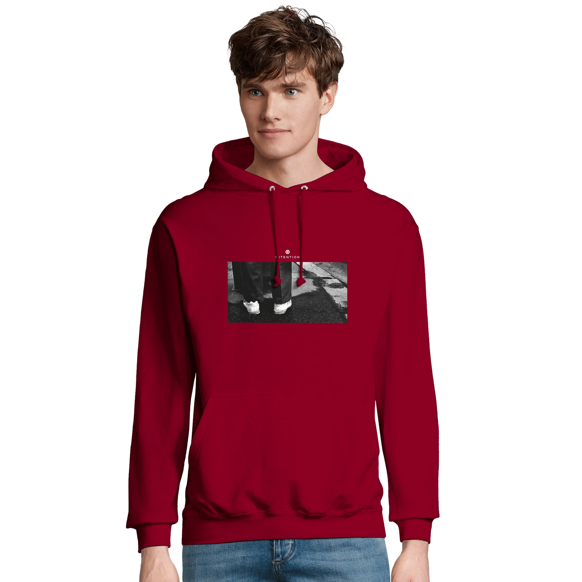 Patience - "This is Where He Stood" Hoodie Burgundy 4